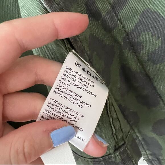 UO Ecote Army Green Leopard Utility Jacket - Picture 5 of 5